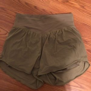 Green lululemon shorts